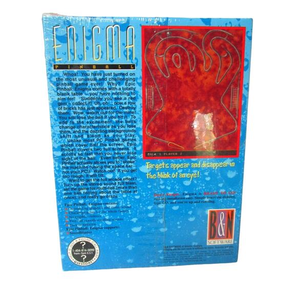 Enigma Vintage Pinball PC Game from 1994 Ages 6 to adult - Picture 2 of 2